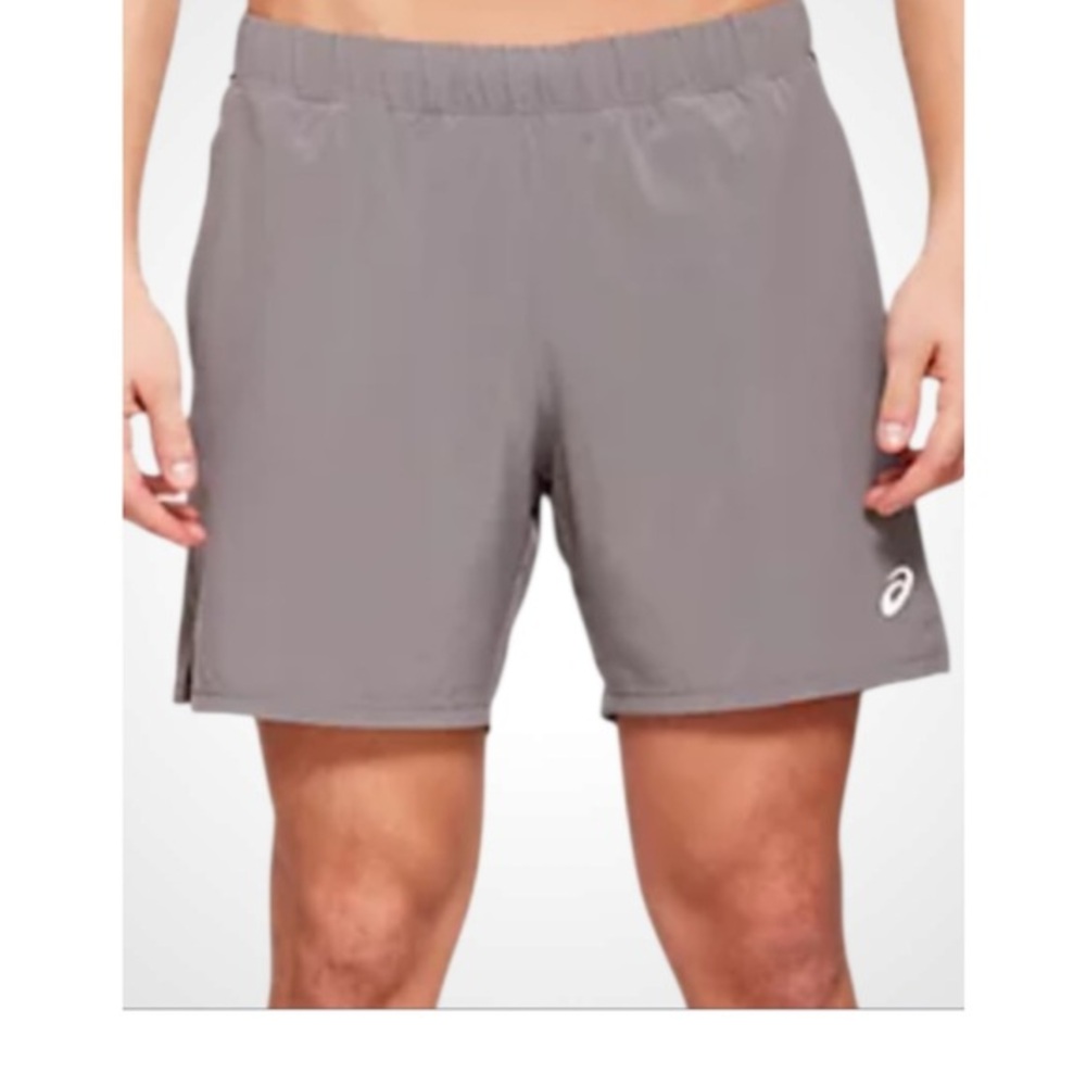 Asics Gray Athletic Shorts Lightweight Lined Performance Drawstring Pockets XL